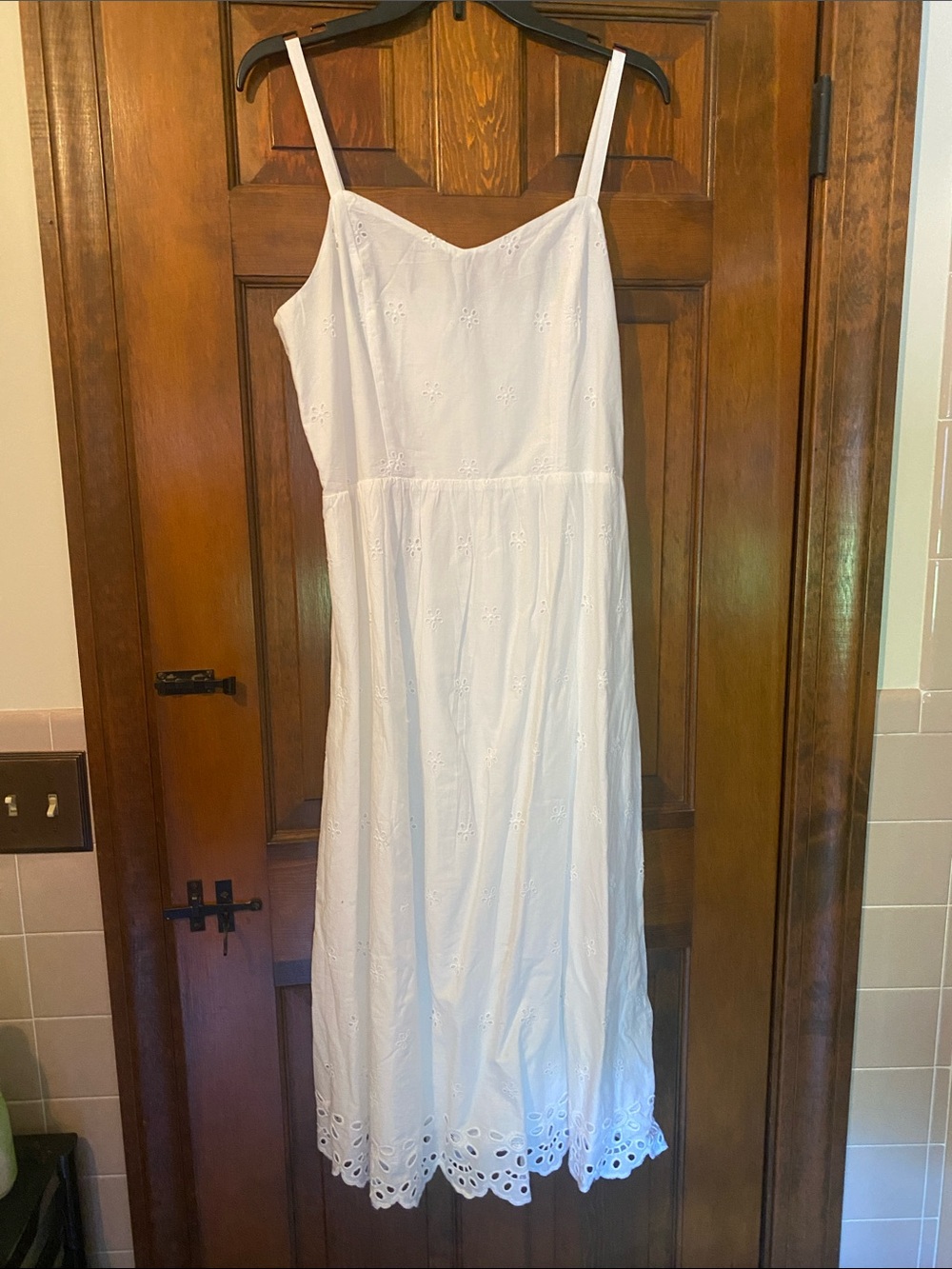 Old Navy White Eyelet Midi Dress